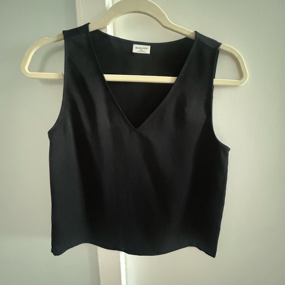 Babaton Black V-Neck Top